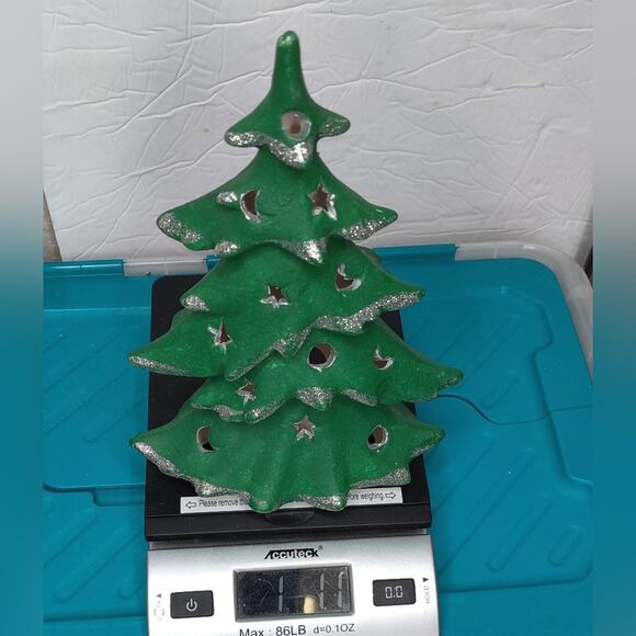 Hermitage Pottery Vintage Green Christmas Tree Tealight Candle Holder 1999 - Picture 8 of 9